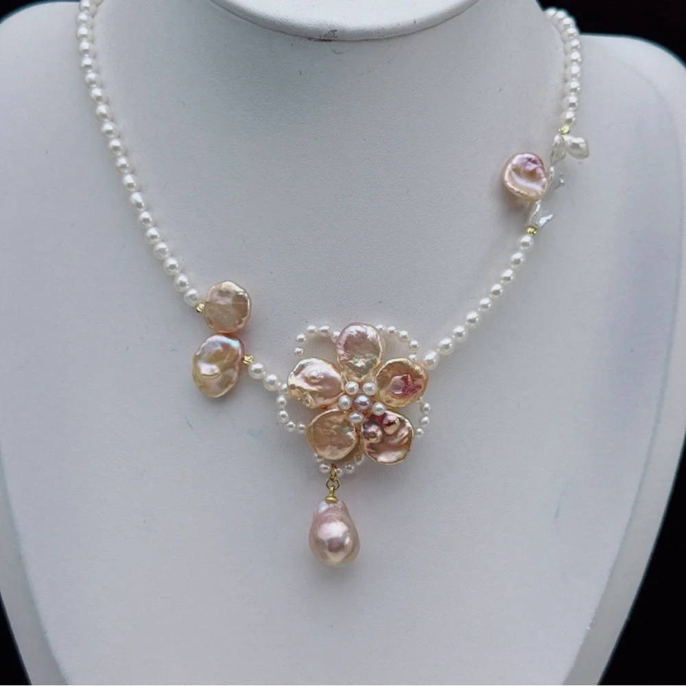 26X178 Handmade Premium Quality Freshwater Baroque Pearl Necklace - Picture 9 of 11